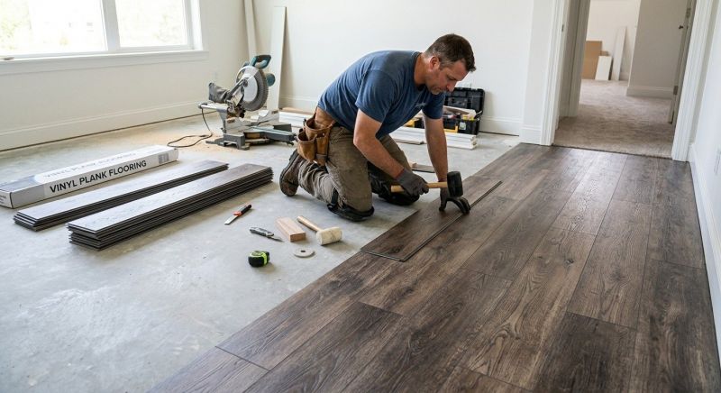 Linoleum Floor Installation in Little Compton, RI