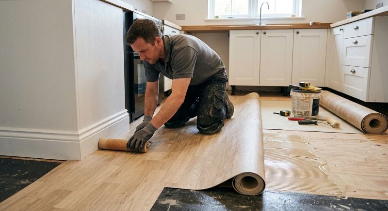 Sheet Linoleum Installation in Norton, MA